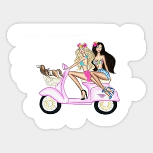 Hawaiian girls Sticker